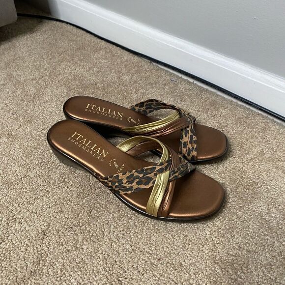 Italian Shoemakers Leopard wedges New - Picture 4 of 6